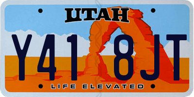 UT license plate Y418JT