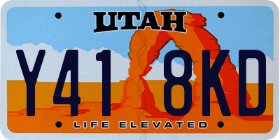 UT license plate Y418KD