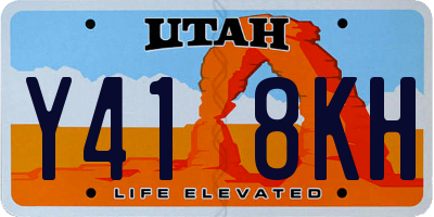 UT license plate Y418KH
