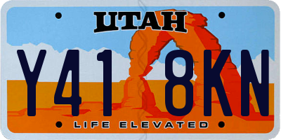 UT license plate Y418KN