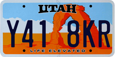 UT license plate Y418KR