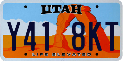 UT license plate Y418KT
