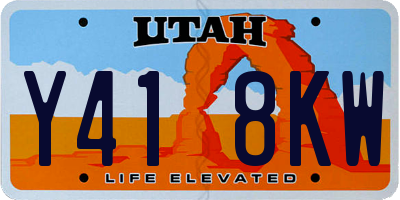 UT license plate Y418KW