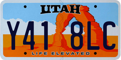 UT license plate Y418LC