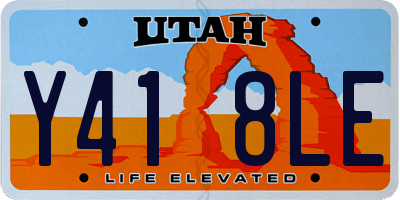 UT license plate Y418LE