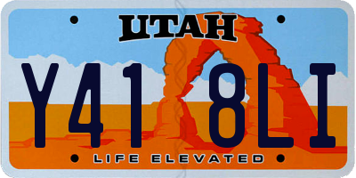 UT license plate Y418LI