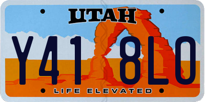 UT license plate Y418LO