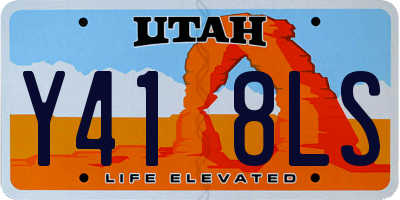 UT license plate Y418LS