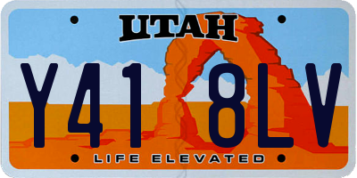 UT license plate Y418LV
