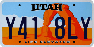 UT license plate Y418LY