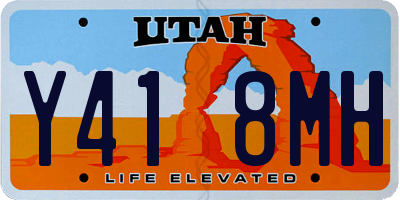 UT license plate Y418MH
