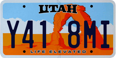 UT license plate Y418MI