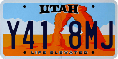 UT license plate Y418MJ