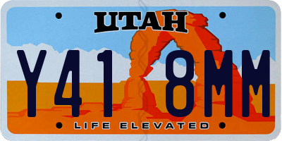 UT license plate Y418MM