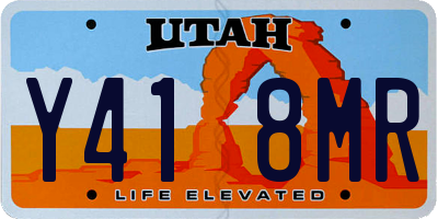 UT license plate Y418MR
