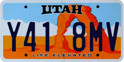 UT license plate Y418MV