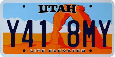 UT license plate Y418MY