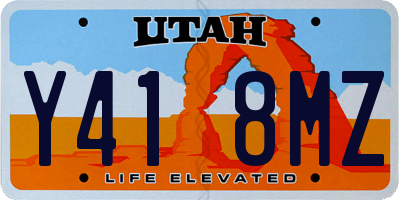 UT license plate Y418MZ