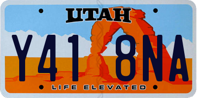 UT license plate Y418NA