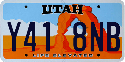 UT license plate Y418NB
