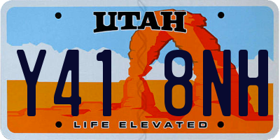 UT license plate Y418NH