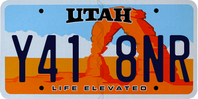 UT license plate Y418NR