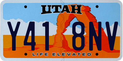 UT license plate Y418NV