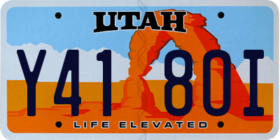 UT license plate Y418OI