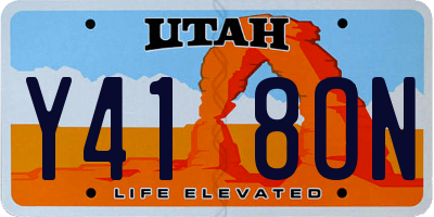 UT license plate Y418ON