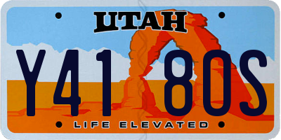 UT license plate Y418OS