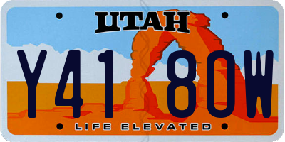 UT license plate Y418OW