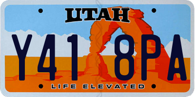 UT license plate Y418PA