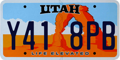 UT license plate Y418PB