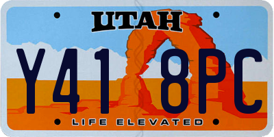 UT license plate Y418PC