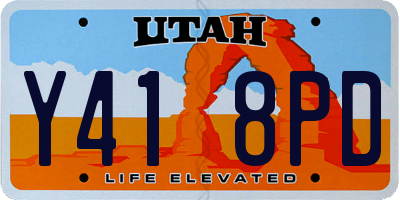UT license plate Y418PD