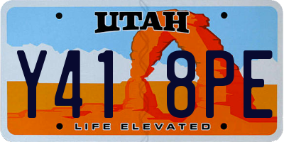 UT license plate Y418PE