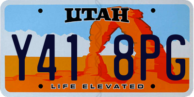 UT license plate Y418PG