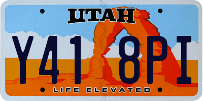 UT license plate Y418PI