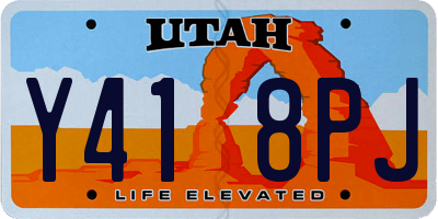 UT license plate Y418PJ