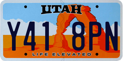 UT license plate Y418PN