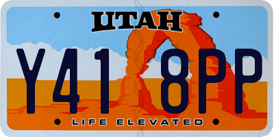 UT license plate Y418PP