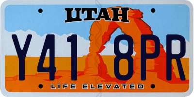 UT license plate Y418PR