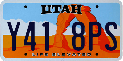 UT license plate Y418PS