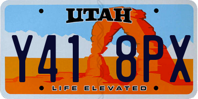 UT license plate Y418PX