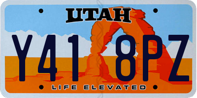 UT license plate Y418PZ