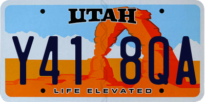 UT license plate Y418QA