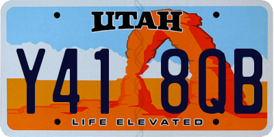 UT license plate Y418QB