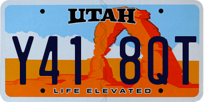 UT license plate Y418QT