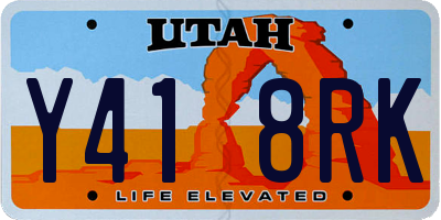 UT license plate Y418RK