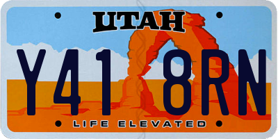 UT license plate Y418RN